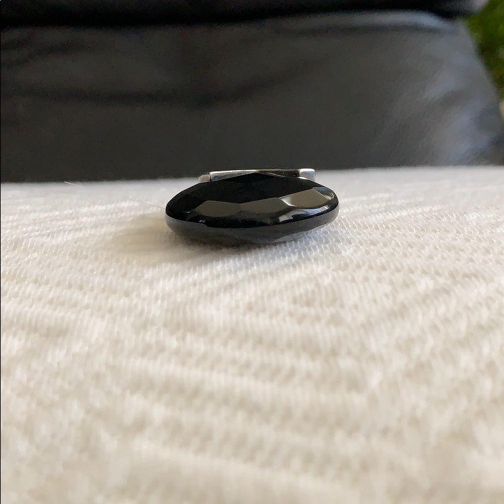 Tear Drop Onyx Silver Pendant - Picture 6 of 7